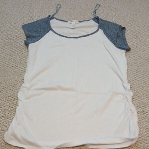 Women's Gray and White Top Maternity X large